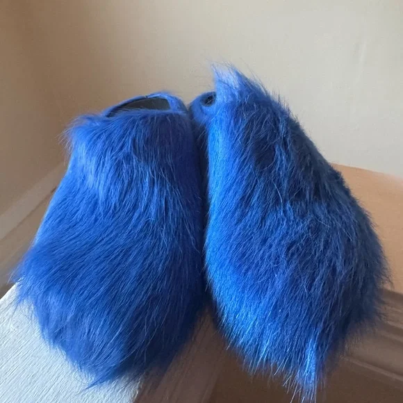 Marni Blue Furry Women's slides - Picture 3 of 5